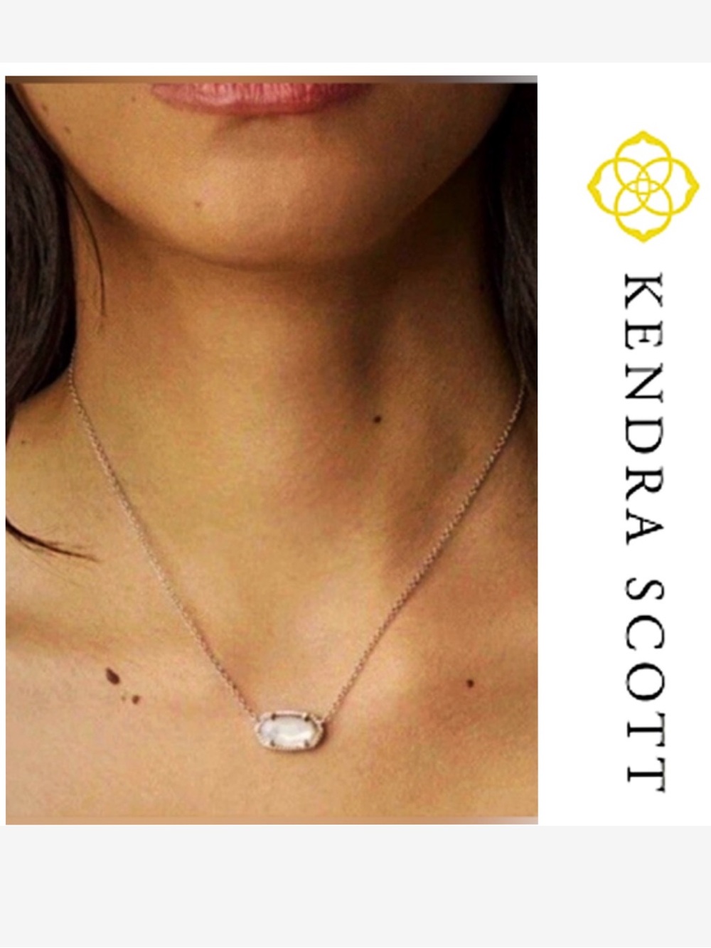 Kendra Scott, Elisa White Shell Pendant Necklace in Gold
